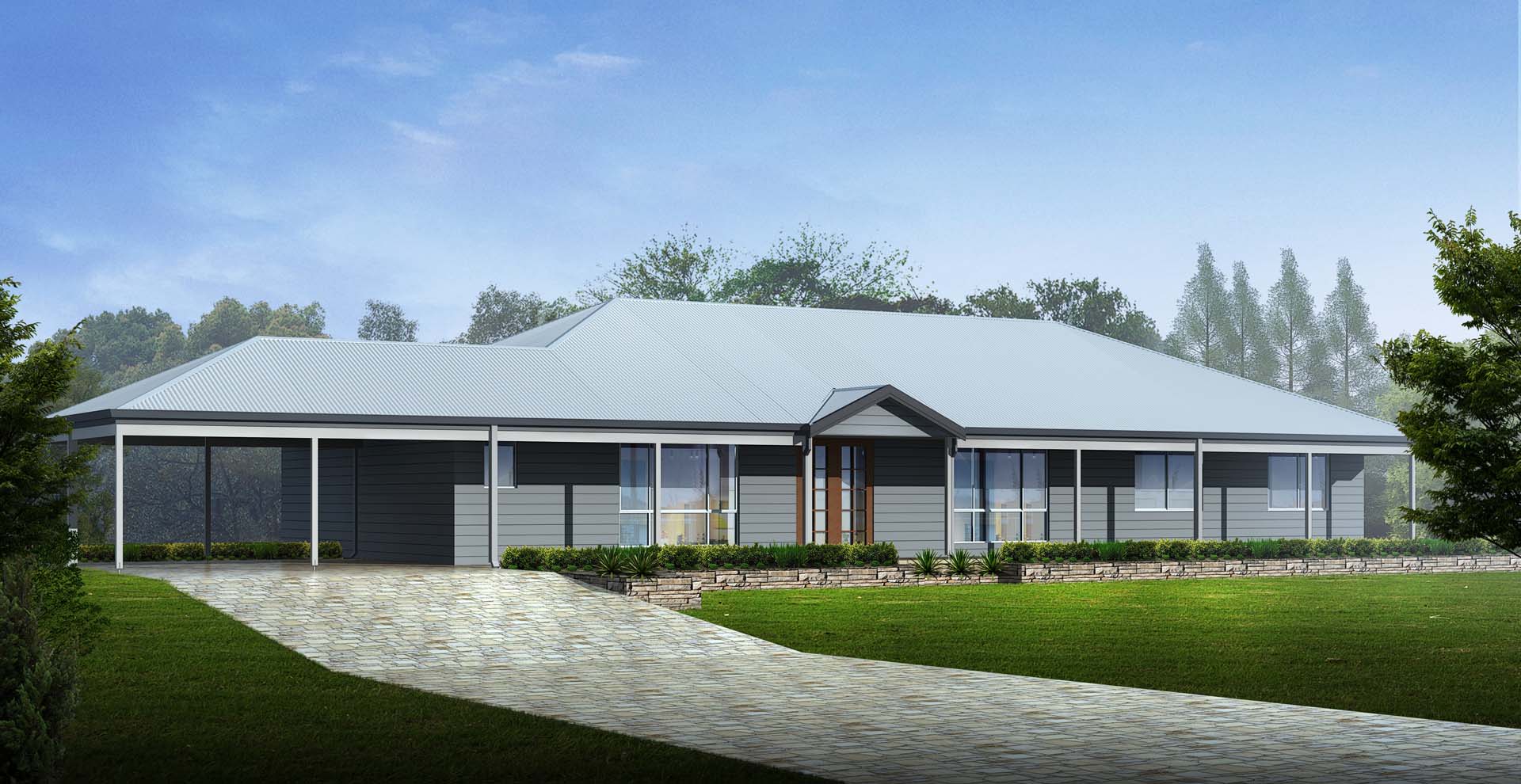 Classic Homestead kit home render
